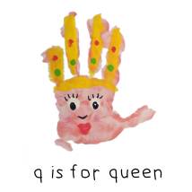 hand print alphabet queen