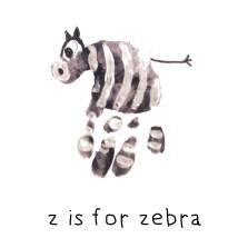 hand print alphabet zebra